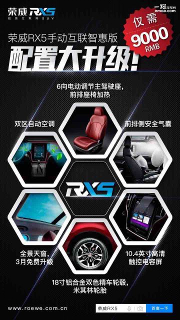 配置丰富 荣威RX5 20T手动互联智惠版上市