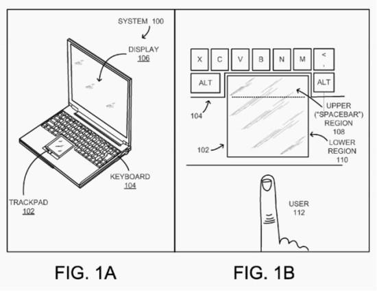 Google专利:触控板代替空格键