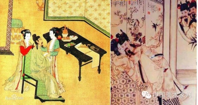 古画作品两个皇帝宠幸的女人:宋太宗当众强暴小周后,画工现场创作春