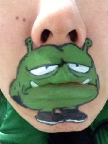 <em>妹纸玩卡通</em><em>唇艺</em>画,逗B又可爱!_新浪悦读_手