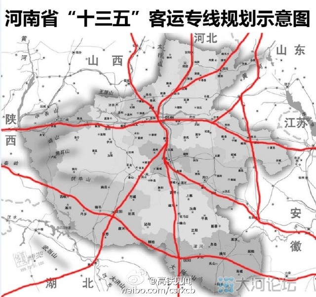 各省铁路十三五规划图