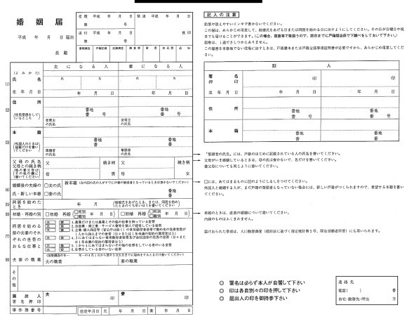 日本某网站提供萌系风格的结婚申请表,还真有