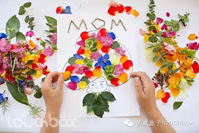 14)鲜花拼贴画 用这个季节最绚烂的鲜花,给妈妈做一幅漂亮的拼