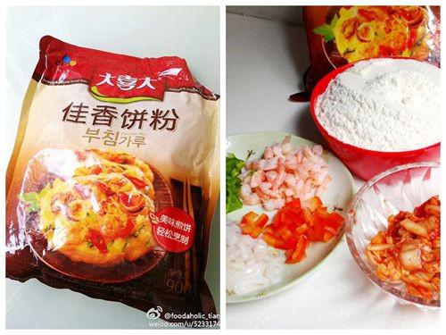 韩国泡菜饼_海鲜大餐_海鲜泡菜饼