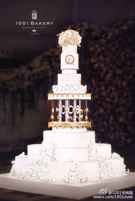 Angelababy的婚礼蛋糕,会旋转的公主梦!