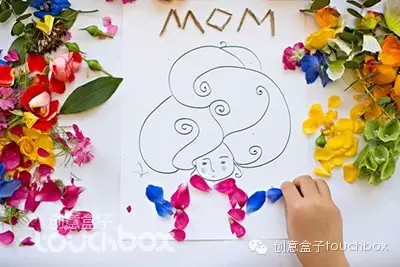 棉签粘贴画幼儿园手工贴画