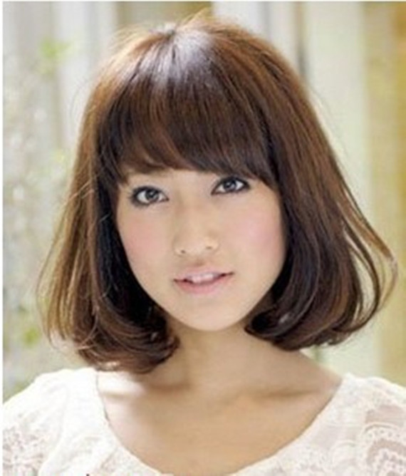 三角形脸适合的<em>发型</em>