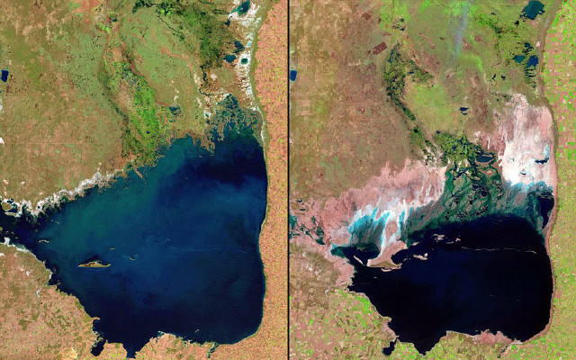 nasa公布近100年地球变化对比图