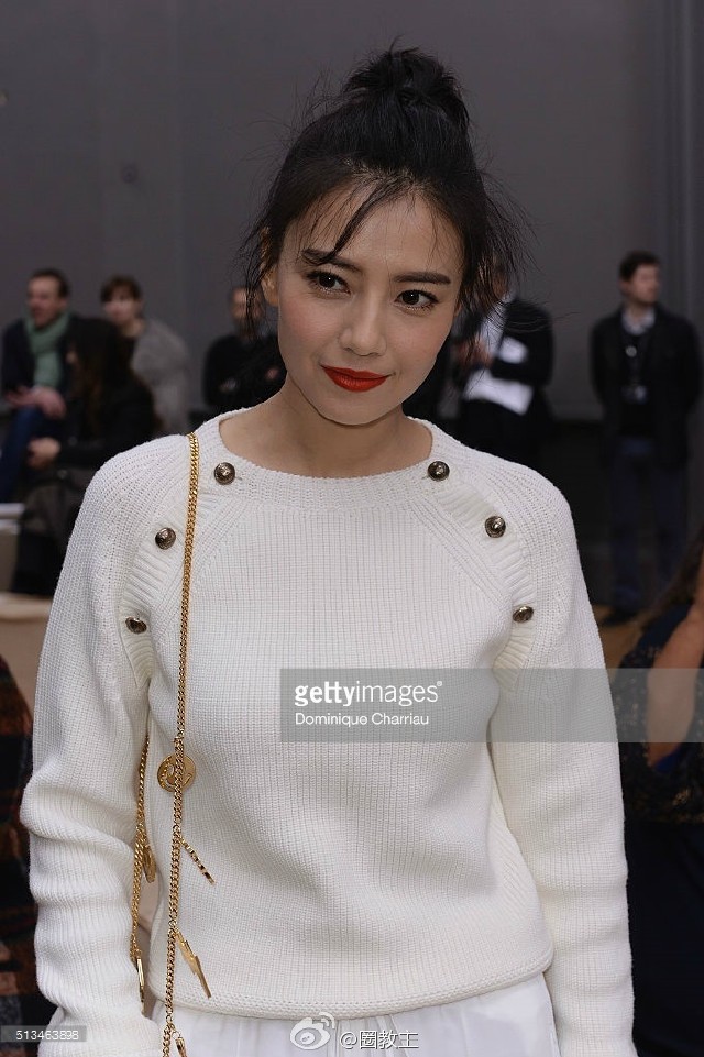 外媒镜头下高圆圆巴黎时装周无PS照片依旧美