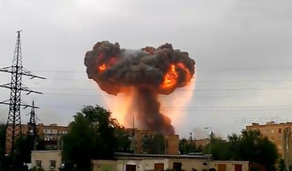 俄罗斯炮弹试验场发生爆炸