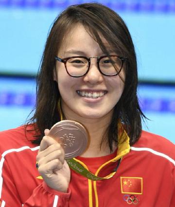 傅园慧，里约奥运会女子100米仰泳铜牌