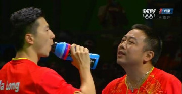 马龙啊~你给我留点，别都喝了