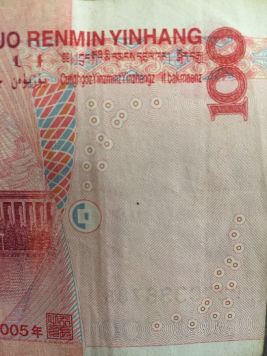 广西壮族人应该知道100元钞票上的壮族文字|