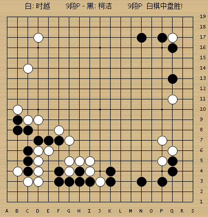 柯洁执黑vs时越,檀啸执黑vs江维杰,图为动图棋谱.