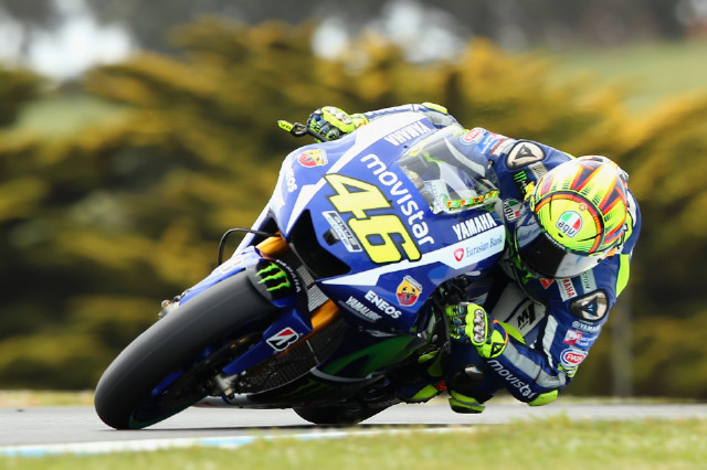 图为罗西征战2015赛季motogp精彩瞬间.