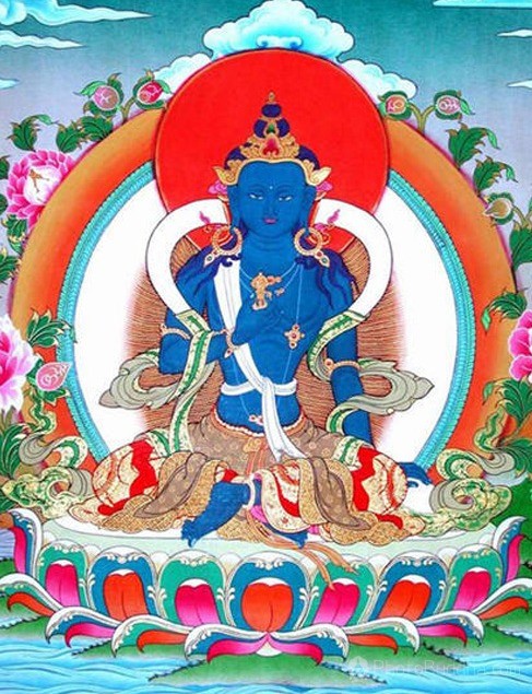 金刚手菩萨即金刚萨埵,又称秘密主,象征"坚固不坏之菩提心"与"烦恼即